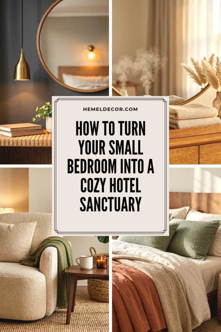small bedroom into a cozy hotel sanctuary