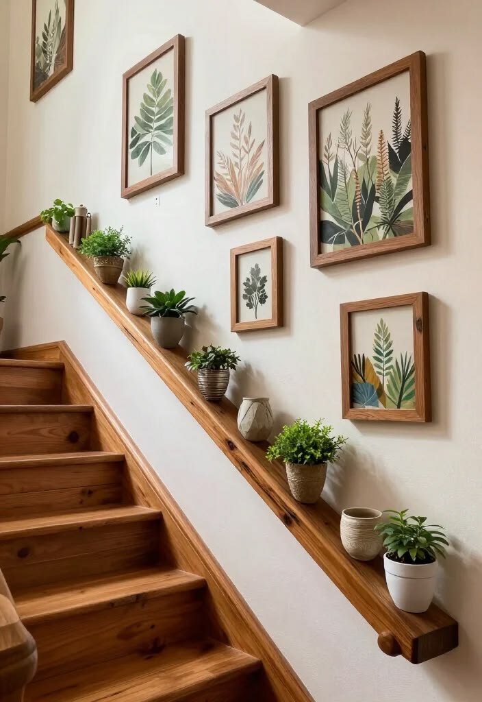Layered frames and small objects on ledges
