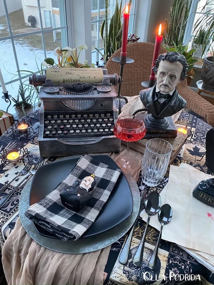 Moody Nightmare Before Christmas inspired dining table