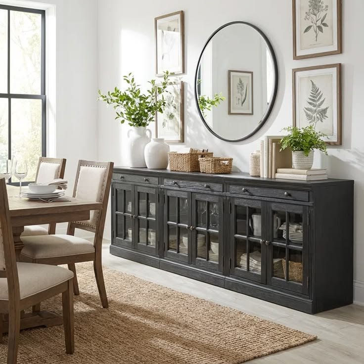 dining room with styling sideboard