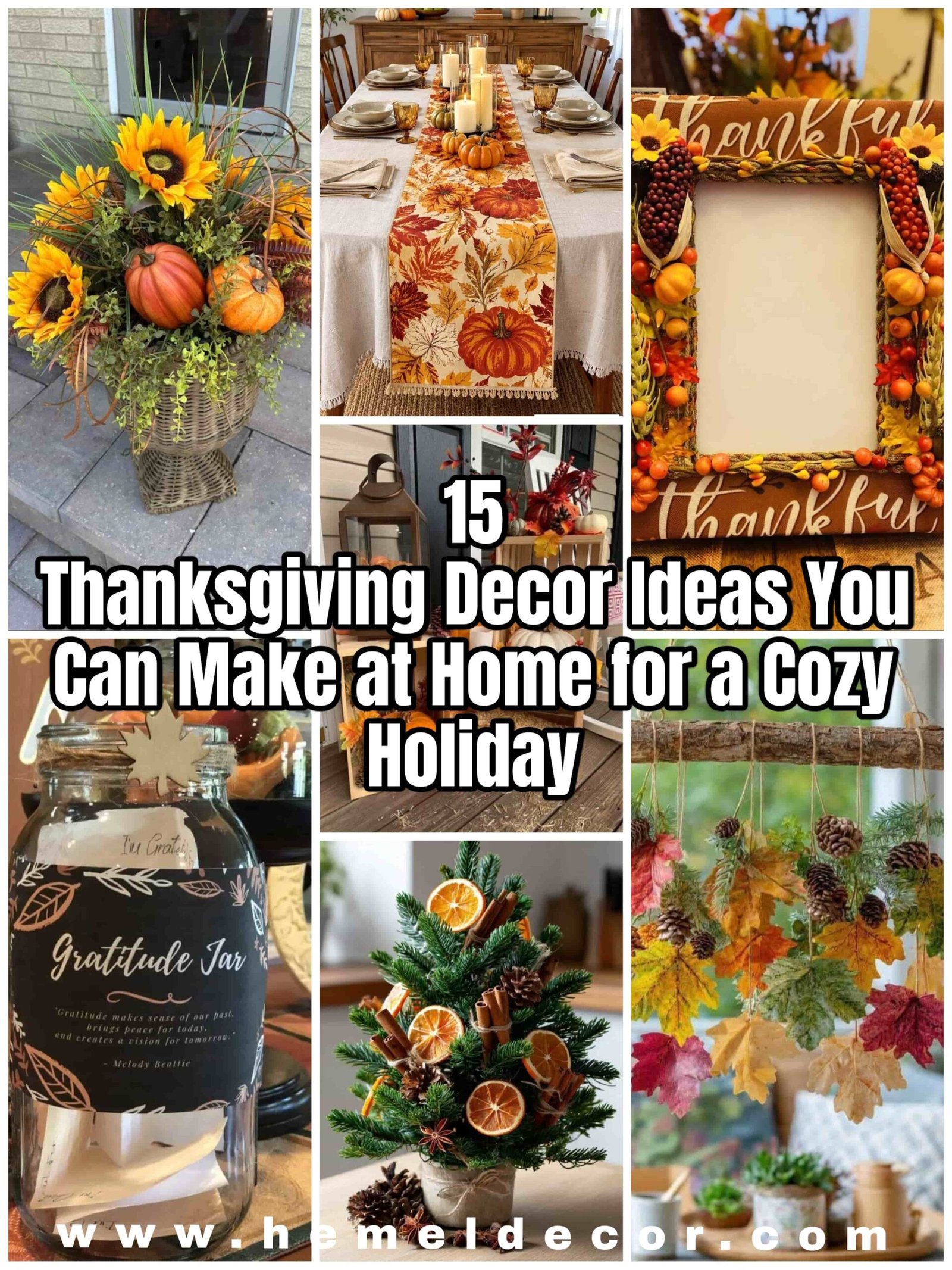 15 Thanksgiving Decor Ideas You Can Make at Home for a Cozy Holiday