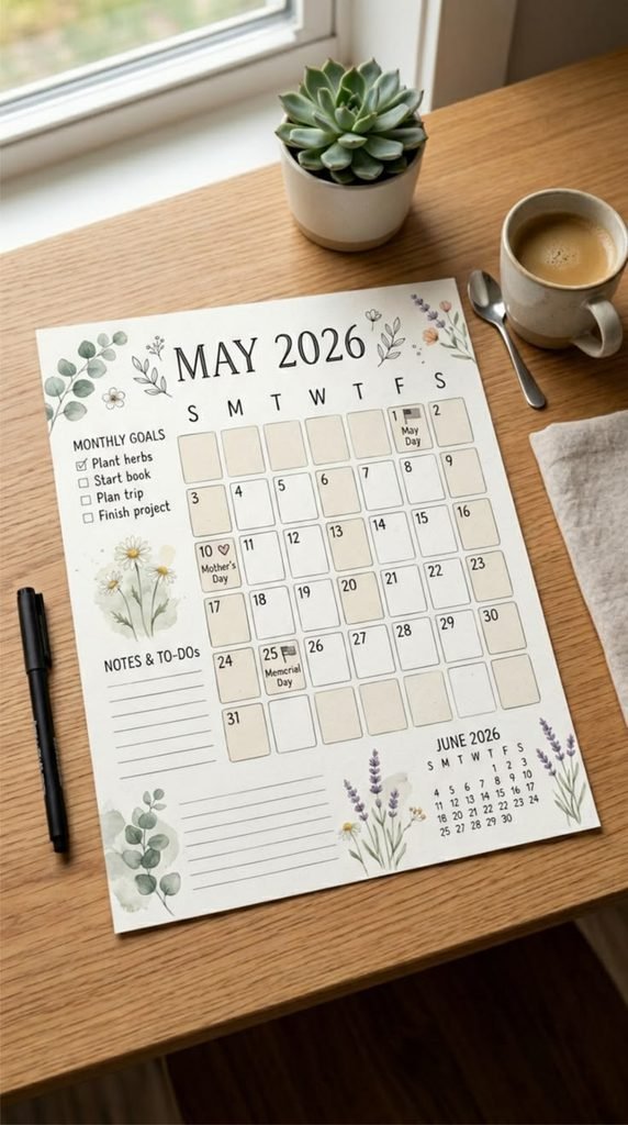 Simple October dry erase calendar with a clean grid in a home office